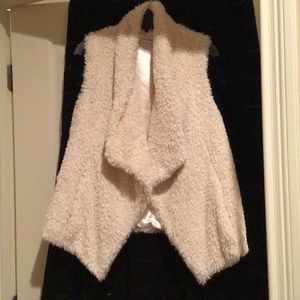 Unstructured Faux Fur Vest by Calvin Klein